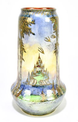 Lot 281 - ROYAL WORCESTER; a Crown Ware Lustre vase...