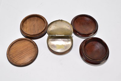 Lot 23 - A 19th century copper snuff box of circular form