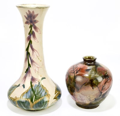 Lot 193 - COBRIDGE; a large vase with elongated neck and...