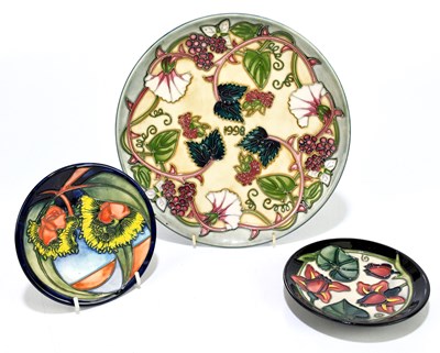 Lot 39 - MOORCROFT; a limited edition year plate dated...