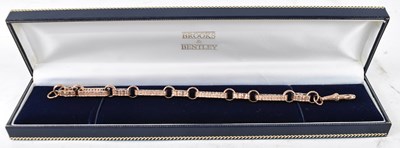 Lot 849 - A 9ct yellow gold Victorian style bracelet,...