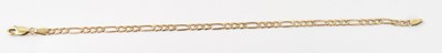 Lot 906 - A 9ct yellow gold bracelet, length 19cm,...
