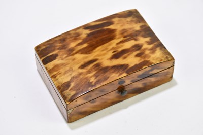 Lot 2463 - A 19th century tortoiseshell and stained horn...
