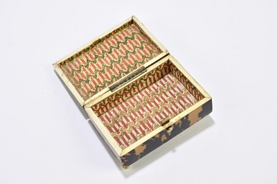 Lot 2463 - A 19th century tortoiseshell and stained horn...