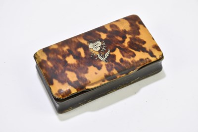 Lot 2463 - A 19th century tortoiseshell and stained horn...