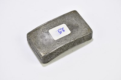 Lot 2477 - An ebony snuff box together with further...