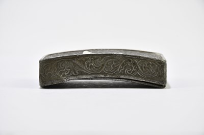 Lot 2477 - An ebony snuff box together with further...