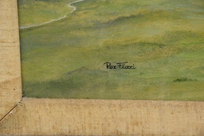 Lot 1659 - REX FLOOD; oil on board, eagle upon a crag...