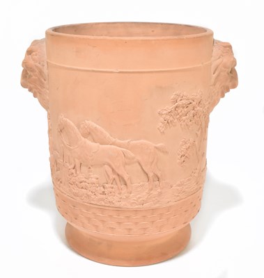 Lot 492 - A 19th century terracotta ice bucket