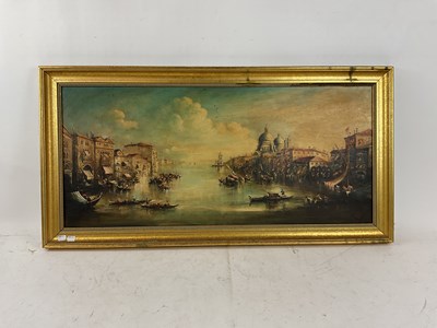 Lot 710 - A large modern oil on canvas after Canaletto,...