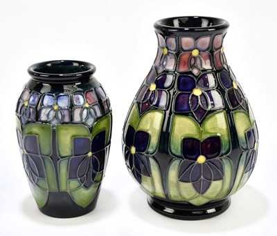 Lot 68 - SALLY TUFFIN FOR MOORCROFT; two vases...