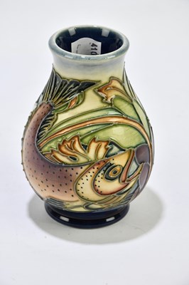 Lot 97 - PHILIP GIBSON FOR MOORCROFT; a squat baluster...