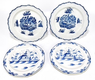 Lot 468 - CREAMWARE; four 18th century plates