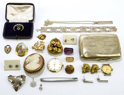 Lot 1464 - A small quantity of assorted hallmarked silver,...