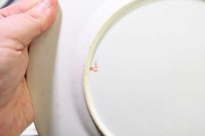 Lot 742 - COALPORT; two twin handled square plates in...