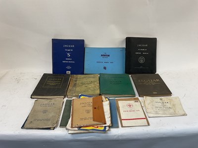Lot 616 - A collection of Jaguar books and brochures,...