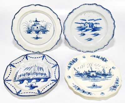 Lot 496 - Four 18th century Creamware plates