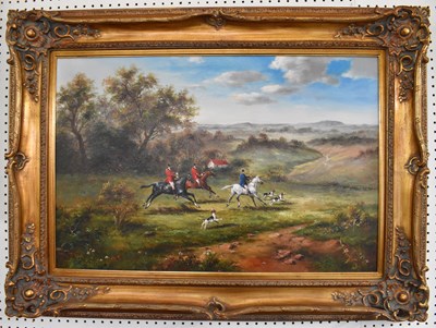 Lot 685 - UNATTRIBUTED; a modern decorative oil on...