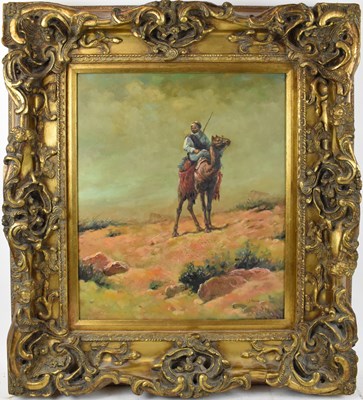 Lot 671 - UNATTRIBUTED; a large modern decorative oil on...