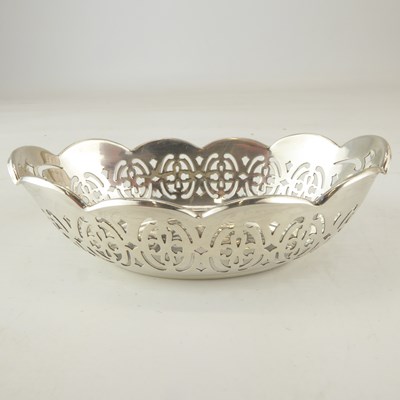 Lot 854 - A 20th century hallmarked silver small pierced...