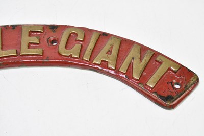 Lot 2417 - RAILWAYANA - LITTLE GIANT; a cast brass name...