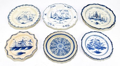 Lot 473 - Six 18th century Creamware plates