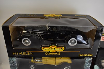 Lot 331 - AMERICAN MUSCLE CLASSICS; five boxed diecast...