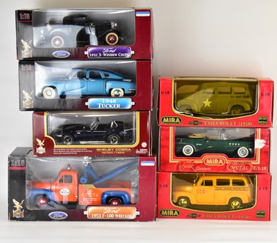 Lot 302 - Seven diecast scale model vehicles comprising...