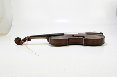 Lot 1025 - A small full size violin for restoration,...