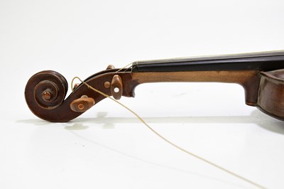 Lot 1025 - A small full size violin for restoration,...