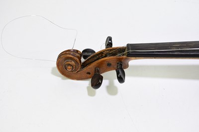 Lot 1024 - A full size English two-piece back violin,...