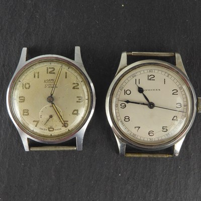 Lot 1429 - Two Gentlemen's vintage watch heads, a Roma...