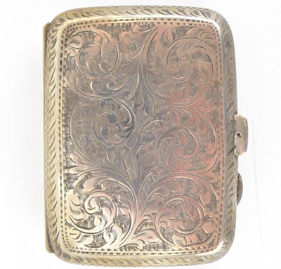 Lot 886 - A George V hallmarked silver cigarette case,...