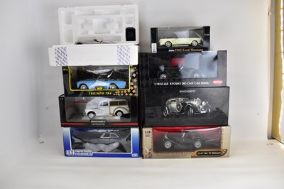 Lot 314 - Eight boxed diecast scale model vehicles...