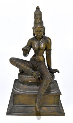 Lot 650 - An Indian bronze figure representing Devi Parvati