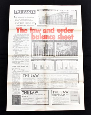 Lot 916 - NORTHERN IRELAND PROPAGANDA POSTER; 'THE LAW...