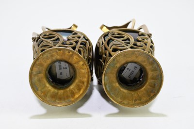 Lot 302 - A pair of Austrian Art Nouveau ceramic glazed...