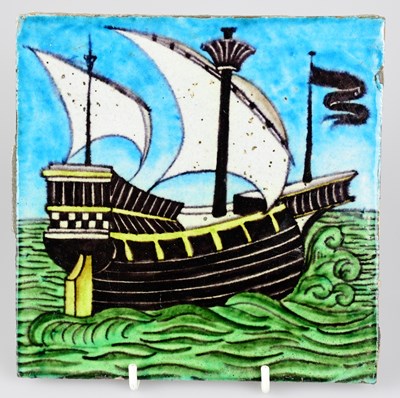 Lot 3 - WILLIAM DE MORGAN; an Art Pottery tile,...