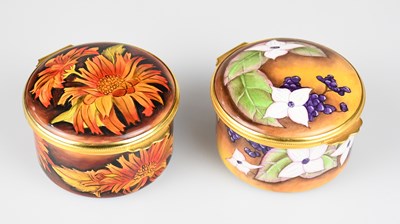 Lot 108 - AMANDA ROSE FOR MOORCROFT; an enamel circular...