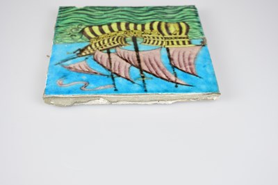 Lot 11 - WILLIAM DE MORGAN; an Art Pottery tile painted...