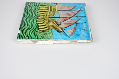 Lot 11 - WILLIAM DE MORGAN; an Art Pottery tile painted...