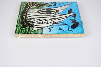 Lot 12 - WILLIAM DE MORGAN; an Art Pottery tile painted...