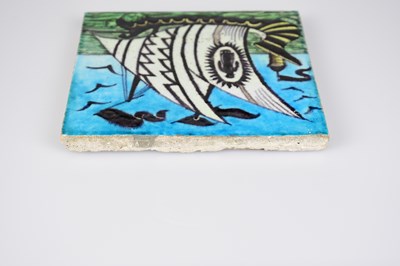 Lot 12 - WILLIAM DE MORGAN; an Art Pottery tile painted...