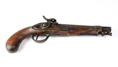 Lot 713 - A 19th century percussion cap pistol (probably...