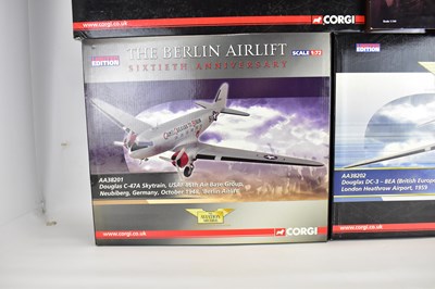 Lot 360 - CORGI; four boxed model aeroplanes from the...