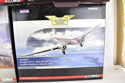 Lot 360 - CORGI; four boxed model aeroplanes from the...