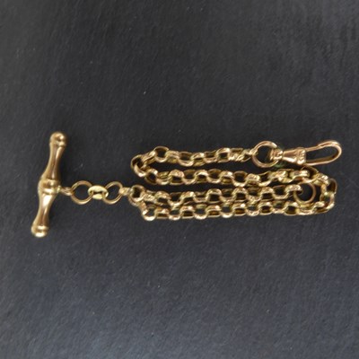 Lot 1155 - A 9ct rose gold bracelet made from a small...