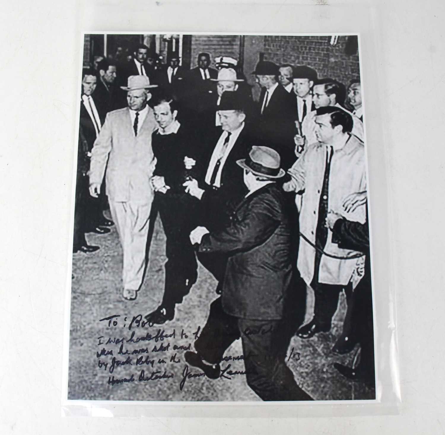 Lot 649 - LEE HARVEY OSWALD RELATED; a large reproduced...