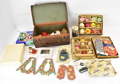 Lot 161 - Various vintage Christmas decorations, mostly...