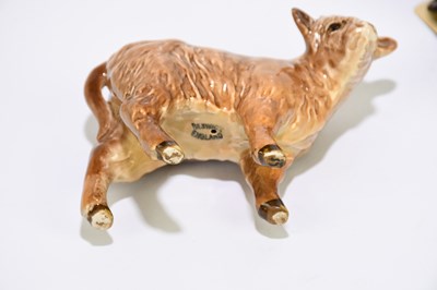 Lot 613 - BESWICK; two figures to include a cow and a...